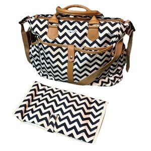 Diaper Bags Large Satchel Tote With Shoulder Straps/Changing Pad, many pockets